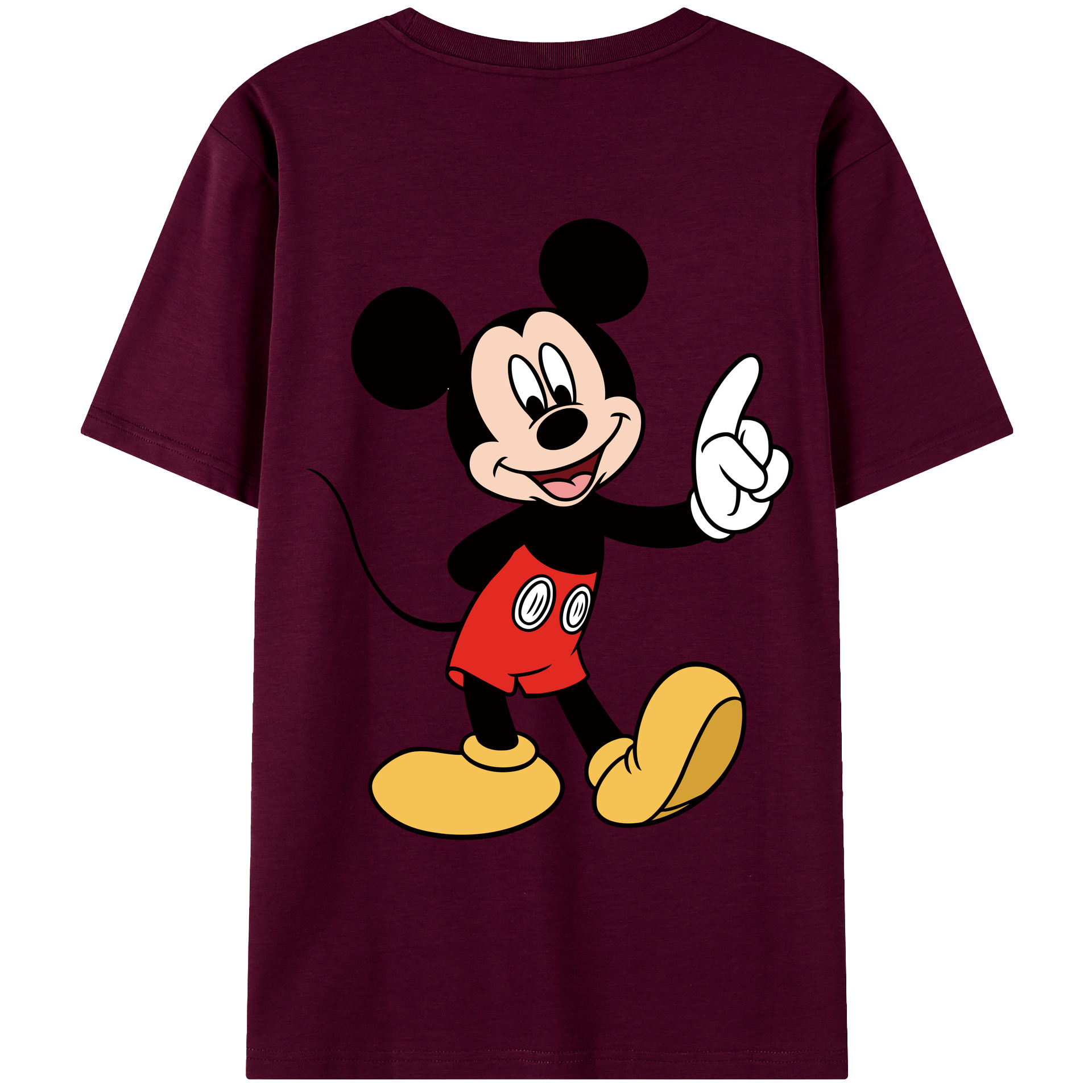 ミッキーマウス Mickey Mouse レディース半袖Tシャツ(バックプリント)